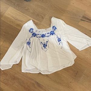 Free People embroidered top